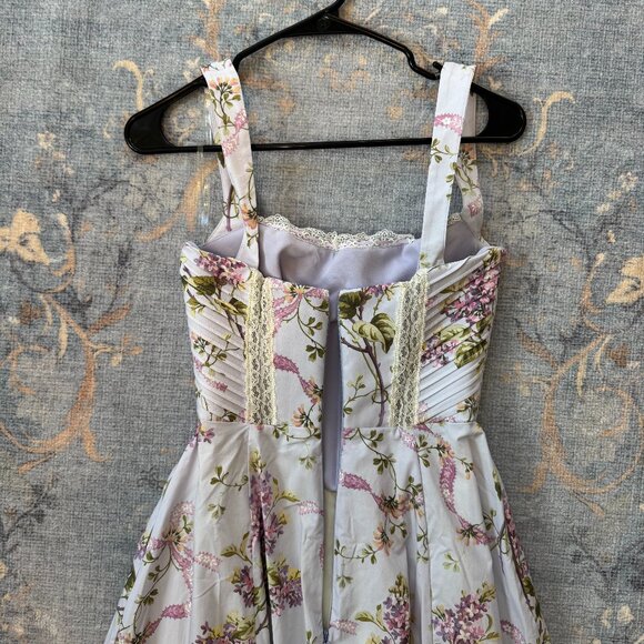 House of CB “Marisa” Corset Midi Dress Floral Vintage Print (Regular Cup A–C) XS - Picture 5 of 6